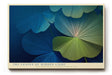 Paul Sinus Wandbild The Leaves of Hidden Light abstraktes Naturmotiv in tiefem Blau und zartem Grün mit leuchtenden Akzenten