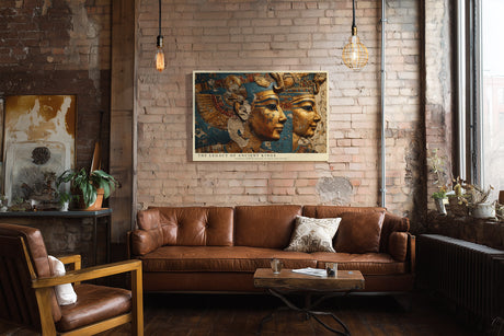 Paul Sinus Wandbild The Legacy of Ancient Kings Egyptian Heritage in Gold and Blue