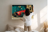 Paul Sinus Wandbild The Legend of Speed – Klassischer roter Rennwagen, Symbol für Geschwindigkeit, Mut und mechanische Eleganz