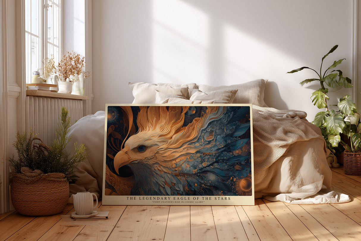 Paul Sinus Wandbild The Legendary Eagle of the Stars Fiery Feathers Rise in Cosmic Glory