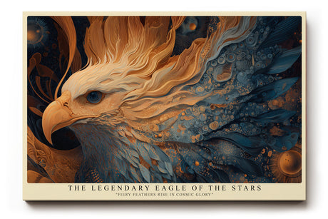 Paul Sinus Wandbild The Legendary Eagle of the Stars Fiery Feathers Rise in Cosmic Glory