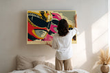 Paul Sinus Wandbild The Legendary Heroes United – Pop-Art-Motiv mit vier farbenfrohen Heldenmasken, Symbol für Zusammenhalt, Stärke und Nostalgie