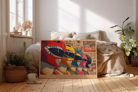 Paul Sinus Wandbild The Legendary Warriors United – Retro-inspiriertes Heldenmotiv in kräftigen Farben, Symbol für Teamgeist und Stärke