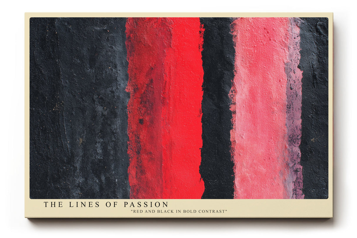 Paul Sinus Wandbild The Lines of Passion Bold Harmony of Red and Black