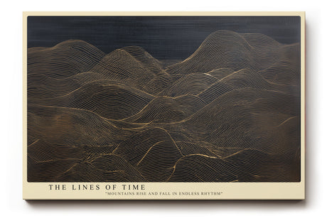 Paul Sinus Wandbild The Lines of Time Golden Waves in Abstract Rhythm