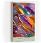 Paul Sinus Wandbild in 40x60cm The Liquid Prism – abstraktes Farbmotiv mit regenbogenfarbenem Glanz und fließender Struktur für moderne Raumgestaltung