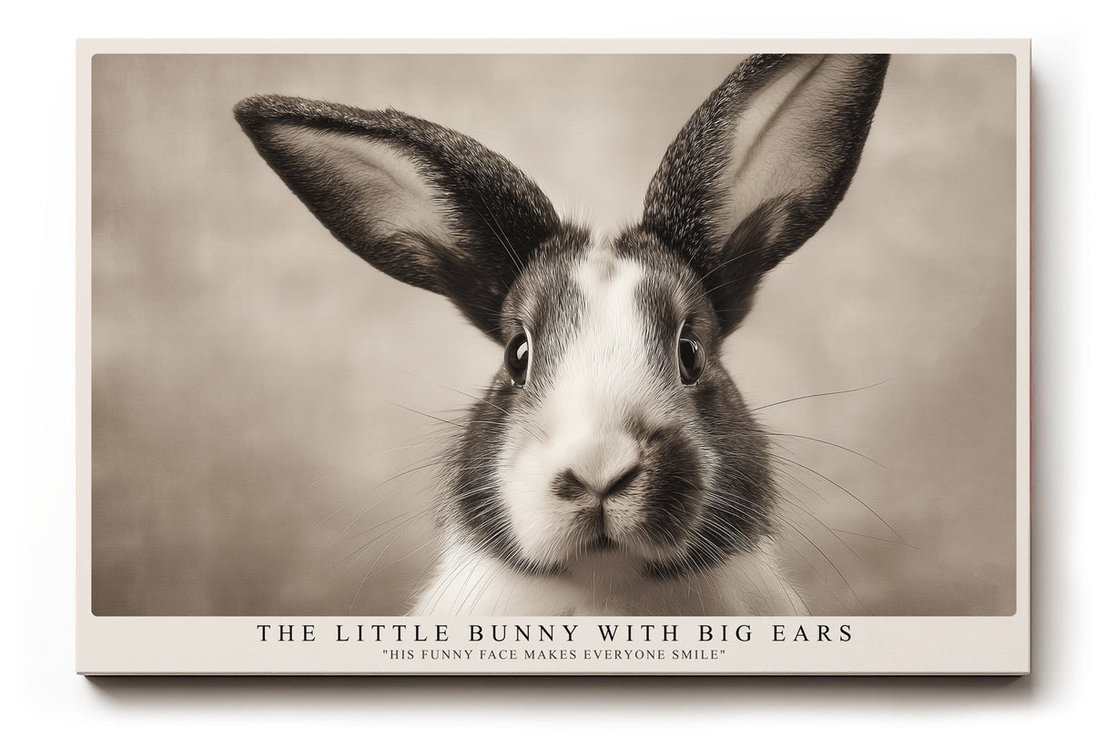Paul Sinus Wandbild The Little Bunny with Big Ears His Funny Face Makes Everyone Smile