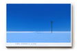 Paul Sinus Wandbild The Lonely Line minimalistisches Landschaftsmotiv mit Telefonleitung im Blau des Himmels für moderne Räume mit Klarheit und Ruhe