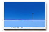 Paul Sinus Wandbild The Lonely Line minimalistisches Landschaftsmotiv mit Telefonleitung im Blau des Himmels für moderne Räume mit Klarheit und Ruhe