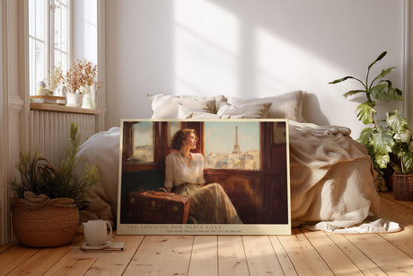 Paul Sinus Wandbild The Longing for Paris Love Her Heart Travels Toward the City of Dreams