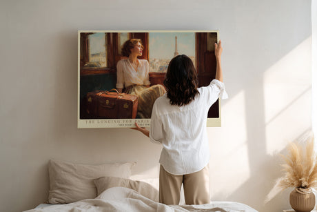 Paul Sinus Wandbild The Longing for Paris Love Her Heart Travels Toward the City of Dreams