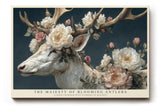 Paul Sinus Wandbild The Majesty of Blooming Antlers – Poetisches Tiermotiv eines weißen Hirsches mit blühendem Geweih, Symbol für Reinheit und Naturkraft
