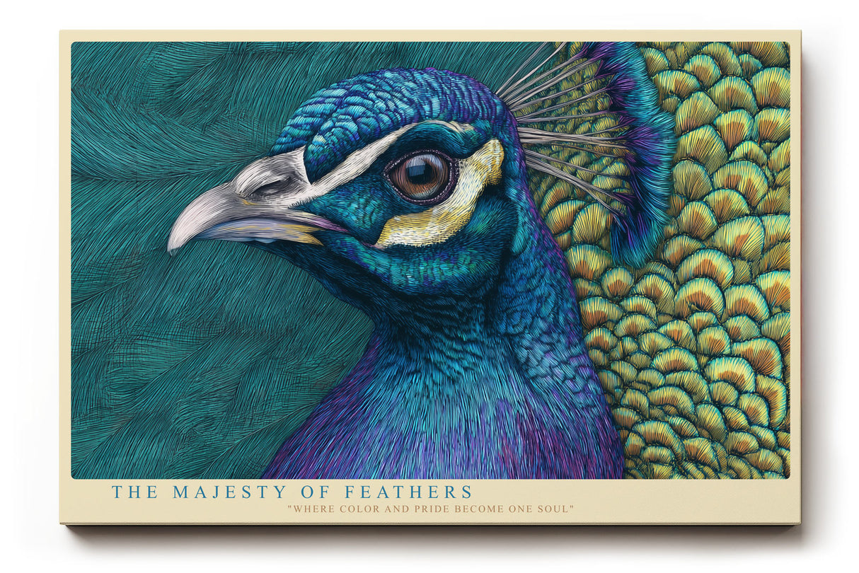 Paul Sinus Wandbild The Majesty of Feathers Pride in Color and Grace