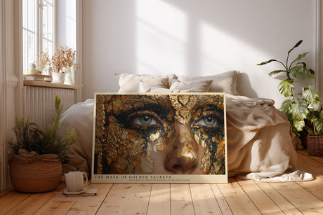 Paul Sinus Wandbild The Mask of Golden Secrets Portrait of Hidden Power and Beauty