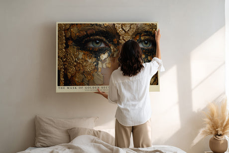 Paul Sinus Wandbild The Mask of Golden Secrets Portrait of Hidden Power and Beauty