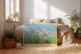 Paul Sinus Wandbild The Meadow of Bright Colors – Blühende Sommerwiese unter blauem Himmel