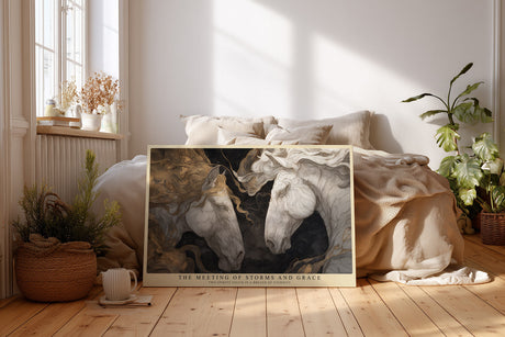 Paul Sinus Wandbild The Meeting of Storms and Grace Horses in Eternal Motion of Power and Elegance