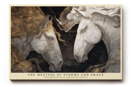 Paul Sinus Wandbild The Meeting of Storms and Grace Horses in Eternal Motion of Power and Elegance