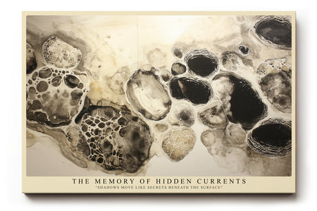 Paul Sinus Wandbild The Memory of Hidden Currents – Organische Strukturen und geheimnisvolle Tiefe in monochromer Ästhetik