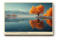 Paul Sinus Wandbild The Mirror of Autumn – goldene Herbstbäume spiegeln sich in stiller Wasserlandschaft und symbolisieren Ruhe und Schönheit