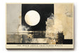 Paul Sinus Wandbild The Moon Above Fractured Walls – Abstraktes Kunstwerk in Schwarz, Weiß und Beige mit geometrischer Mondkomposition