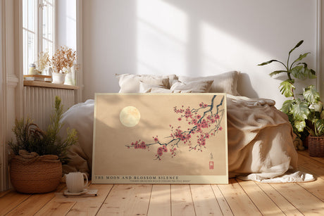 Paul Sinus Wandbild The Moon and Blossom Silence Cherry Branches Reach Toward the Full Moon