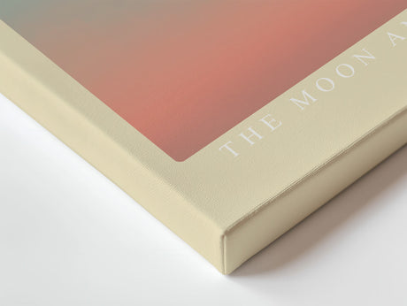 Paul Sinus Wandbild The Moon and the Tree minimalistisches Naturmotiv mit Mond, Baum und Vögeln in sanften Pastellfarben für ruhige moderne Interieurs
