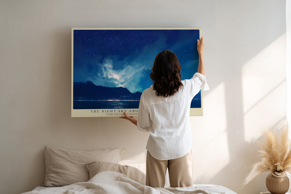 Paul Sinus Wandbild The Night Sky Above the Mountains – Sternenhimmel über den Bergen im Traum aus Licht