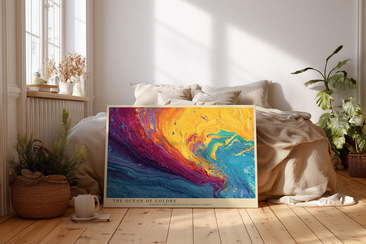 Paul Sinus Wandbild The Ocean of Colors Vibrant Abstract Energy in Motion