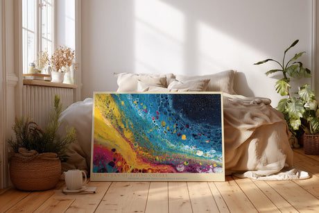 Paul Sinus Wandbild The Ocean of Living Colors Abstract Flow of Vivid Energy