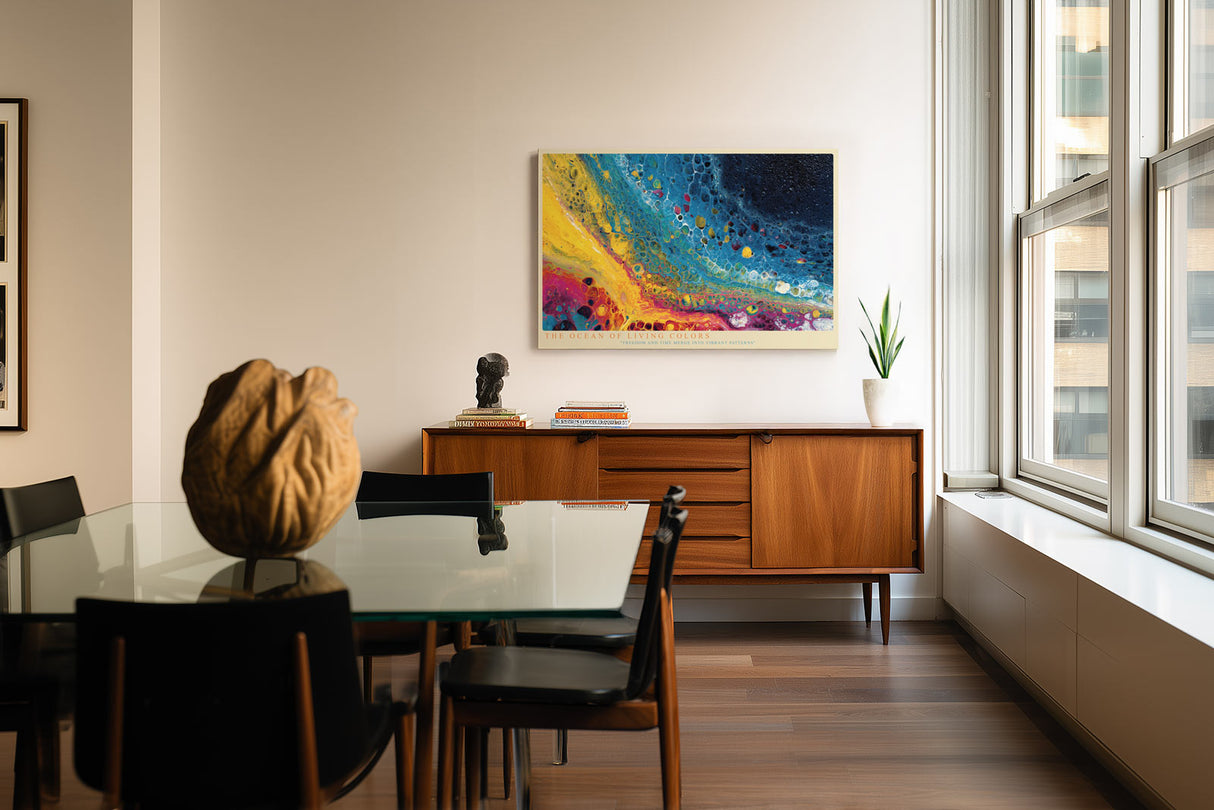 Paul Sinus Wandbild The Ocean of Living Colors Abstract Flow of Vivid Energy