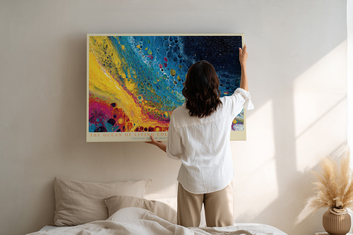 Paul Sinus Wandbild The Ocean of Living Colors Abstract Flow of Vivid Energy
