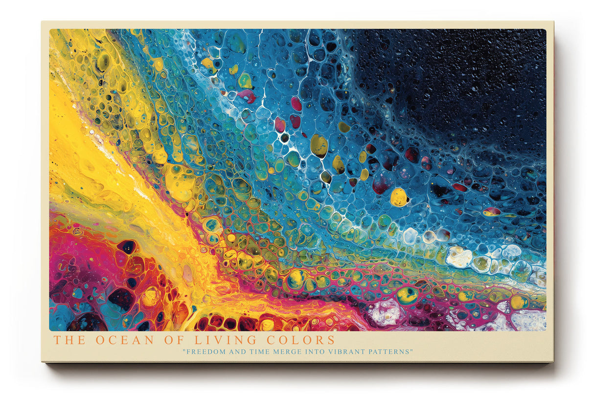 Paul Sinus Wandbild The Ocean of Living Colors Abstract Flow of Vivid Energy