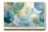 Paul Sinus Wandbild The Ocean of Transparent Dreams – schwebende Kreise in Grün- und Blautönen symbolisieren Ruhe, Weite und träumerische Leichtigkeit
