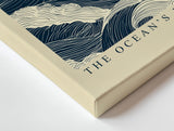 Paul Sinus Wandbild The Ocean’s Eternal Lines – Stilisiertes Wellenmotiv in Liniengrafik, Symbol für Bewegung, Rhythmus und die Unendlichkeit des Meeres