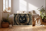 Paul Sinus Wandbild The Oracle with Golden Eyes Black Cat Symbol of Mystery and Wisdom
