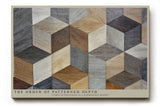 Paul Sinus Wandbild The Order of Patterned Depth Geometric Harmony in Wooden Tones