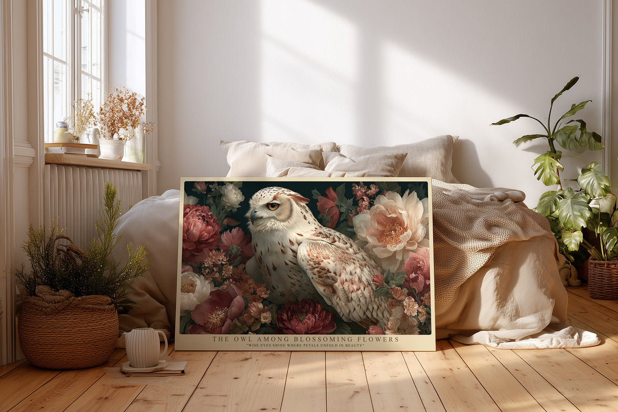 Paul Sinus Wandbild The Owl Among Blossoming Flowers Harmony of Wisdom and Nature