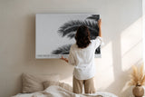 Paul Sinus Wandbild The Palm Leaves Above – Tropische Formen im monochromen Spiel aus Licht und Schatten