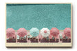 Paul Sinus Wandbild The Pastel Charm of Summer Pools – Luftaufnahme eines Pools mit pastellfarbenen Sonnenschirmen, modernes Retro-Sommermotiv
