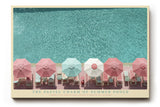 Paul Sinus Wandbild The Pastel Charm of Summer Pools – Luftaufnahme eines Pools mit pastellfarbenen Sonnenschirmen, modernes Retro-Sommermotiv