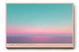 Paul Sinus Wandbild The Pastel Horizon farbintensives Landschaftsmotiv mit sanften Verläufen in Rosa und Türkis für moderne Räume voller Harmonie und Weite