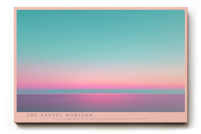 Paul Sinus Wandbild The Pastel Horizon farbintensives Landschaftsmotiv mit sanften Verläufen in Rosa und Türkis für moderne Räume voller Harmonie und Weite