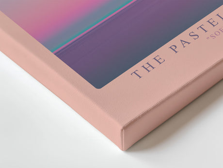 Paul Sinus Wandbild The Pastel Horizon farbintensives Landschaftsmotiv mit sanften Verläufen in Rosa und Türkis für moderne Räume voller Harmonie und Weite