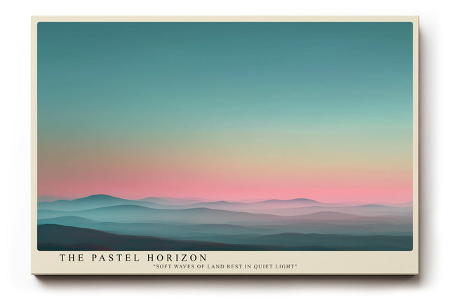 Paul Sinus Wandbild The Pastel Horizon weiches Landschaftsmotiv in sanften Pastelltönen für moderne Wohnräume voller Ruhe und Tiefe