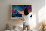 Paul Sinus Wandbild The Peak in Galactic Colors Bright Lights Flow Through the Night Sky