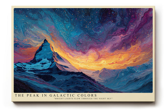 Paul Sinus Wandbild The Peak in Galactic Colors Bright Lights Flow Through the Night Sky