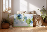Paul Sinus Wandbild The Play of Colors – abstrakte Komposition aus Kreisen in Blau und Grün symbolisiert Leichtigkeit und kreative Balance