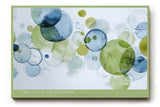 Paul Sinus Wandbild The Play of Colors – abstrakte Komposition aus Kreisen in Blau und Grün symbolisiert Leichtigkeit und kreative Balance
