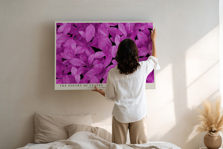 Paul Sinus Wandbild The Poetry of Leaves Harmony in Magenta Light